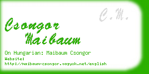 csongor maibaum business card